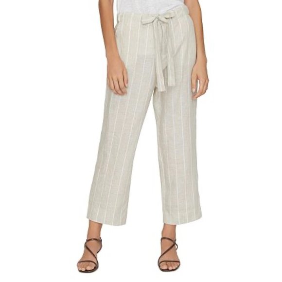 Sanctuary Pants - Sanctuary Size 27 Shayne Beige Linen Crop Pants